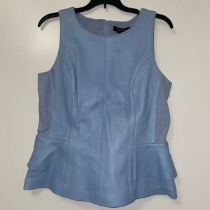 Light Blue Leather Top